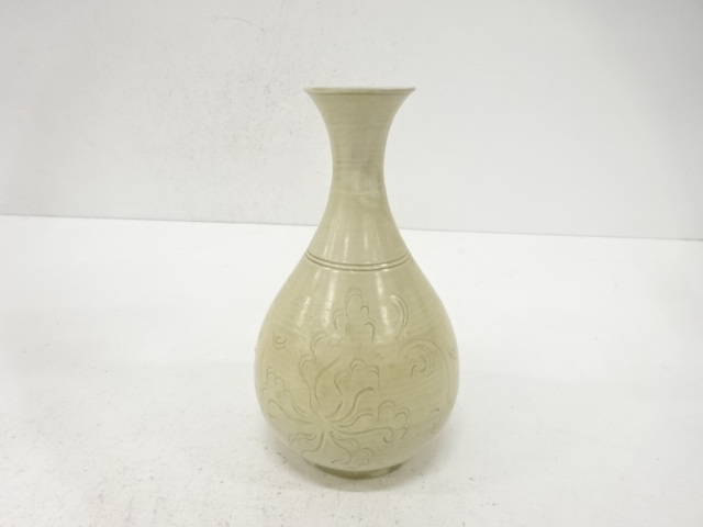  花唐草文　徳利花入(無地箱付)